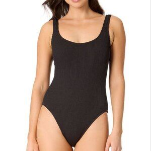 Salt + Cove Women's Mint Tea Rib Scrunch One-Piece Swimsuit Size L